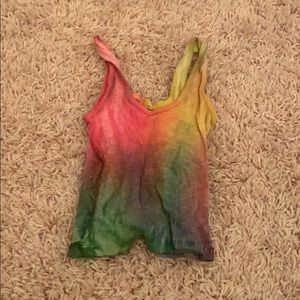 tie dye cropped tank